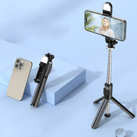 R1s Selfie Stick Statief ABS Digitale Camera Telefoonstatief Mobiele Houder Telefoonhouder Met Licht voor het Maken van Video's