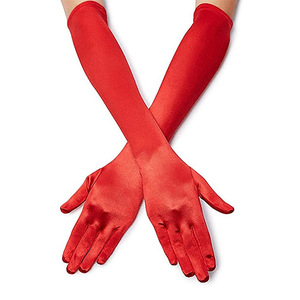 <span class=keywords><strong>Gants</strong></span> longs en satin de haute qualité pour <span class=keywords><strong>femme</strong></span>, couleur pure, longueur de coude élastique, doux, soirée, banquet, danse, mariage, mariée, 21 pouces - Product Image 4