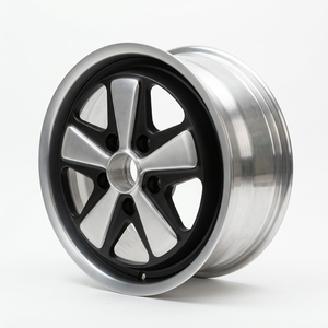 Jantes en alliage forgé noir brillant avec lèvre usinée style Fuchs 15 16 17 18 pouces 5*130 pour <span class=keywords><strong>Porsche</strong></span> 911 964 993 997 - Product Image 1