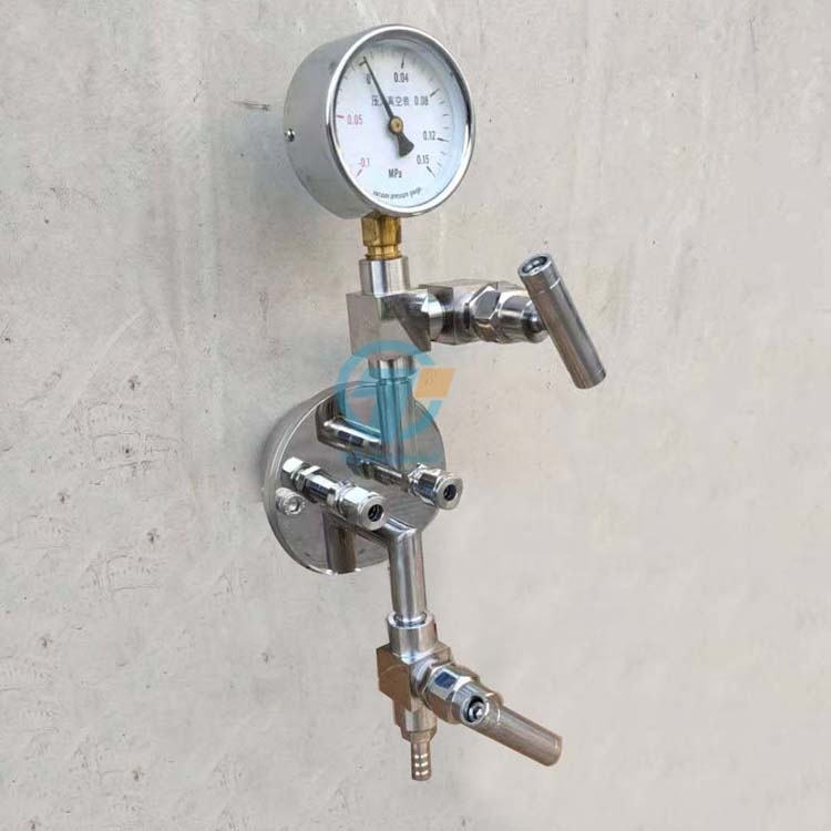 Вакуум-закаточная кварцевая трубка в сборе фланец с двумя 1/4 "трубки Feedthroughs для 50 мм Диаметр односторонняя Закрытая кварцевая трубка