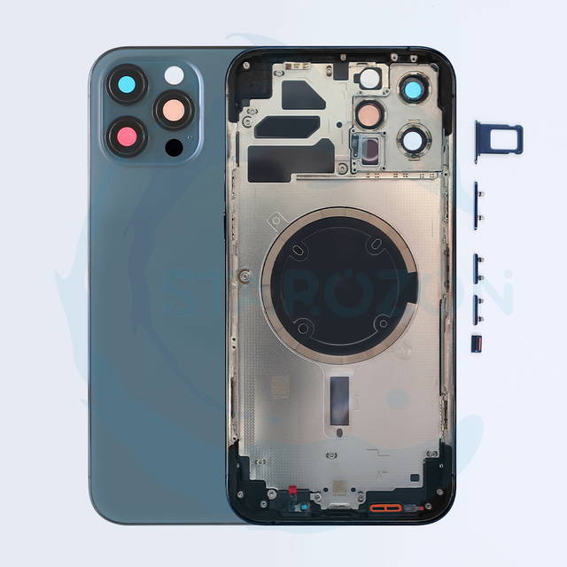 Mobile Phone Housings for Iphone 6S 8 PLUS XR 11 Pro 12 13 Mini 14 16 Promax with Audio Flex Cable Wireless Charging Back Cover