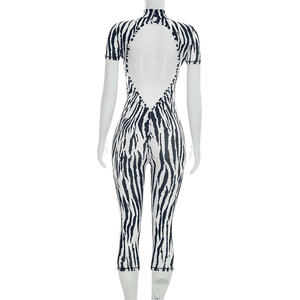 Tuta Intera da Donna Jiubaju con Stampa a Maniche Corte, Collezione Estate 2026, Sexy per Feste e Vacanze - Product Image 6