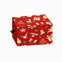 Boîte-cadeau de Noël de style tiroir en carton rouge personnalisée réveillon de Noël rempli de pomme écharpe boîte-cadeau créative boîte vide