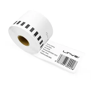 Compatibel Broer DK-22223 Zwart Op Wit 50Mm X 30.48M Doorlopend Papieren Etiketband (Dk22223)