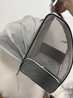 Sac à dos de transport pour animaux de compagnie en maille entièrement ventilée, sac de voyage léger et spacieux pour chat et chien avec poches latérales, respirant et portable pour l'extérieur