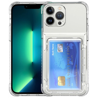 Nouvel étui portefeuille antichoc en TPU+PC avec fente pour cartes à clapet pour 17 Pro, design personnalisé anti-chute