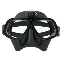 Masque de natation anti-buée pour adulte avec lentilles de prescription en option et support de caméra d'action pour la plongée en apnée