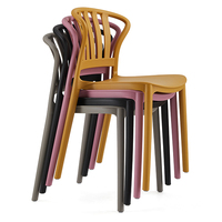 Chaises de salle à manger ergonomiques modernes en plastique PP durable, empilables, imperméables, légères, pliables, pour écoles, restaurants, appartements