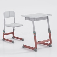 Chaise de classe unique, siège et bureau en plastique, mobilier de collège, Table et chaises durables et réglables en hauteur pour étudiants