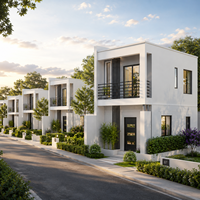 Villa en acier léger moderne de luxe à installation facile pour projets de banlieues urbaines et de stations balnéaires