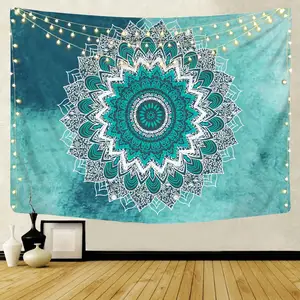 India Mandala Hiasan Dinding Permadani Boho Dekorasi Hippie Kain Dinding Permadani Psychedelic Karpet Dinding Mandala