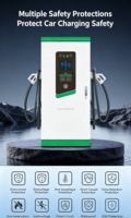 Chargeur rapide DC à refroidissement liquide 80/160 kW CCS2 GB/T 380V pour usage commercial, double pistolet, véhicule électrique