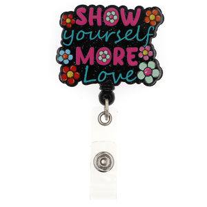 Accessori infermiere Badge forniture per ufficio bobina acrilico Love/logopedia porta Badge retrattile con citazioni <span class=keywords><strong>motivazionali</strong></span> - Product Image 3