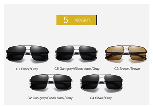 SHINELOT JM0005 Nuevas Gafas de Sol Cuadradas de Metal TR90 para Hombre, Polarizadas, para Pesca, Conducción, Protección UV400, Gafas de Sol, Occhiali Da <span class=keywords><strong>Vista</strong></span> - Product Image 4