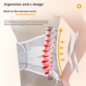 Stok Toptan Ayarlanabilir Yoga Bel Destek Korsesi Kemeri Erkek Kadın Hafif Nefes Alabilen Her Mevsim Sırt Ağrısı Giderici Çelik - Product Image 4