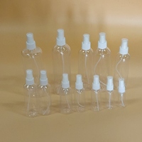 Vaporisateur de parfum transparent pour animaux de compagnie 5ml 10ml 15ml Tailles Bouteilles de nettoyant pour le visage en plastique avec scellant à pompe