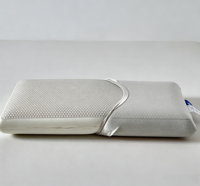 Ergonomisches Nackenschutz-Kissen aus Eisseide-Gel-Verbundstoff, 200TC, Modernes Einfarbiges Memory-Kissen, Tragbar, Faltbar, für Tiefen Schlaf, mit Individuellem Logo