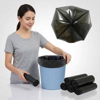 Sacs poubelles noirs plats thermosoudés, robustes, jetables, pour poubelles de cuisine, personnalisables, vente en gros, OEM