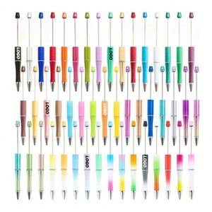 Gradient Beadable Ballpoint <b>Pens</b>, Black Ink for DIY and Personalized <b>Pen</b> Decorations, School & Office Supplies - Product Image 1