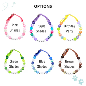 Ajustable impermeable femenino lindo fiesta accesorio elegante diseñador collar 20MM diamantes de imitación Bubblegum cuentas nombre perro Collar - Product Image 2