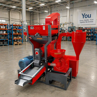 Machine commerciale de polissage et de mouture du riz avec élévateur de grains et tamis vibrant pour l'élimination des impuretés (cruas, pierres, copeaux)