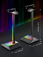 Nouveau Bee Z9 support de gaming Led Rgb en alliage d'aluminium, support de casque d'écoute