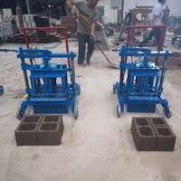 Petite machine manuelle de fabrication de blocs de ciment en béton QMY2-45 machine portable de fabrication de briques à Dubaï