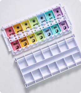 Еженедельная коробка для таблеток для витаминных лекарств, вращающийся дорожный контейнер для таблеток, 14 отделений, большой 7-дневный органайзер для таблеток - Product Image 6