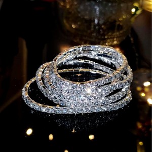 2.0mm Superfine Style Coréen Simple Rangée Flash Diamant Stretch Cristal Bracelet De Mariée Strass Charme pour Cadeaux - Product Image 3