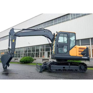 <b>Small</b> 8ton Crawler Excavator HX80G 0.65m <b>Bucket</b> 3620mm Digging Depth Remote Monitoring 1 Year Warranty for High Altitude - Product Image 1