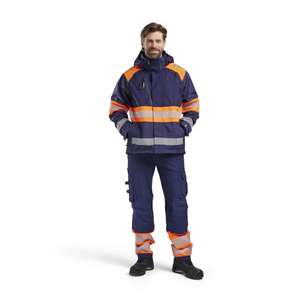 BLAKLADER - 4420197789534XL Veste Shell haute visibilité Bleu marine/Orange-EAN 7330509849187 HI-VIS WORKWEAR - Product Image 3