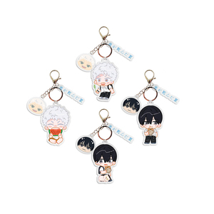 Lote Personalizado de Llaveros Acrílicos con Imagen Humanoide Versión Q de Dibujos Animados, Material Plástico PVC, Tendencia de Moda, Souvenir - Product Image 2