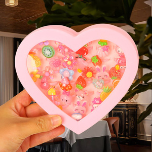 Cute Princess <b>Ring</b> Set For Girls Adjustable Plastic Jewelry <b>Cartoon</b> Design Heart Box 3-6 Years Old - Product Image 2