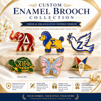 Nouvelle Broche Bijou Personnalisée Tendance pour Femme, Motif Animalier, pour Sororités Grecques (Delta, Sigma, Gamma, Zeta, Chi, OES)