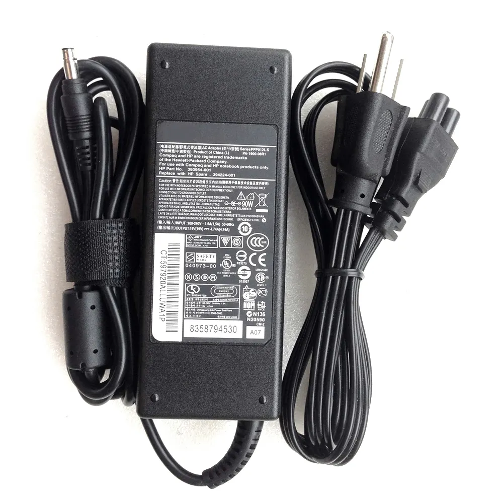 19V 4.74A 90W Laptop AC Adapter for HP Compaq 6820s Notebook PC Power Supply