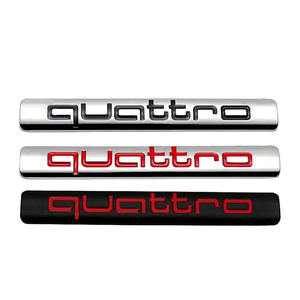 สติกเกอร์โลหะ <span class=keywords><strong>Quattro</strong></span> 68x10มม. สำหรับรถยนต์, สีเงิน - Product Image 4