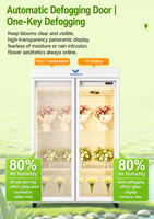 Réfrigérateur commercial pour la préservation des fleurs fraîches, vitrine réfrigérée avec refroidissement par air, sans givre et étagères réglables