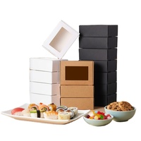 Boîte à gâteau rectangulaire en carton jetable pour pâtisseries, biscuits et snacks, idéale pour la boulangerie à emporter