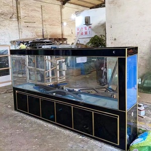 Akuarium Besar berkualitas tinggi kustom kaca Super putih lemari arwana akuarium tangki ikan grosir - Product Image 2