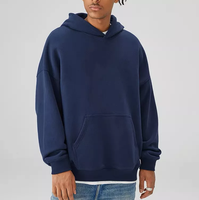 Vente en gros de sweats à capuche pour hommes, personnalisables avec logo, couleur unie, coupe ample, style streetwear vintage, 100% coton biologique, 460 grammes, grammage lourd