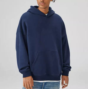 Felpa con <span class=keywords><strong>Cappuccio</strong></span> da <span class=keywords><strong>Uomo</strong></span> Personalizzabile con Logo, Tinta Unita, Stile Vintage Streetwear, 100% Cotone Organico, 460 Grammi, Peso Pesante - Product Image 2