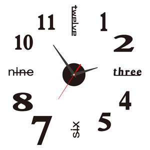 <span class=keywords><strong>Horloge</strong></span> murale numérique silencieuse minimaliste moderne en <span class=keywords><strong>bois</strong></span> 3D décorative grand format simple à faire soi-même sans perçage pour mariage - Product Image 1