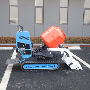 รถผสมคอนกรีตแบบเคลื่อนที่ได้พร้อมถังผสมคอนกรีตแบบตีนตะขาบ เครื่องผสมคอนกรีตแบบโหลดเอง รถบรรทุกผสมคอนกรีต - Product Image 4