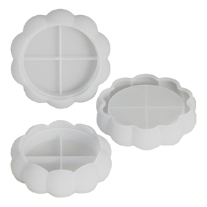 Moule en silicone 3D élaboré brillant bulle perle Lotus dentelle <span class=keywords><strong>plaque</strong></span> motif pour bricolage ciment résine bassin succulent bonsaï Vase - Product Image 4