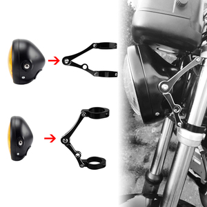 Soporte Universal para Faro Delantero de 39mm-41mm para Motocicletas Harley Sportster XL <span class=keywords><strong>Cafe</strong></span> <span class=keywords><strong>Racer</strong></span> Honda, Color Negro - Product Image 6