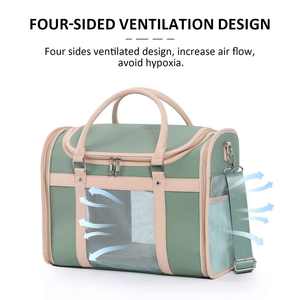 Transportadora de Gatos Espaciosa y Ligera de Piel Sintética con Correa Ajustable para Uso Diario, Veterinario y de Viaje - Product Image 6