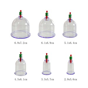 Cangkir hisap plastik vakum Hijama, perangkat bekam pintar obat Tiongkok lainnya, Set terapi bekam vakum 6 buah - Product Image 5