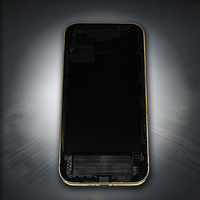 Nouvelle conception de coque de téléphone portable avec motif au dos, plaqué or 24 carats de luxe pour iPhone 17 air