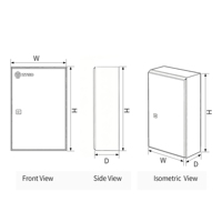 Boîtier de compteur électrique en acier doux certifié CE, personnalisé, pour intérieur, IP55, pour la protection de l'alimentation
