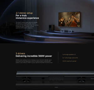 <span class=keywords><strong>Barre</strong></span> <span class=keywords><strong>de</strong></span> <span class=keywords><strong>Son</strong></span> Pro 5.1 Canaux Système Home Cinéma 2.1 Canaux avec Interface sans Fil USB et Aux Télécommande - Product Image 3